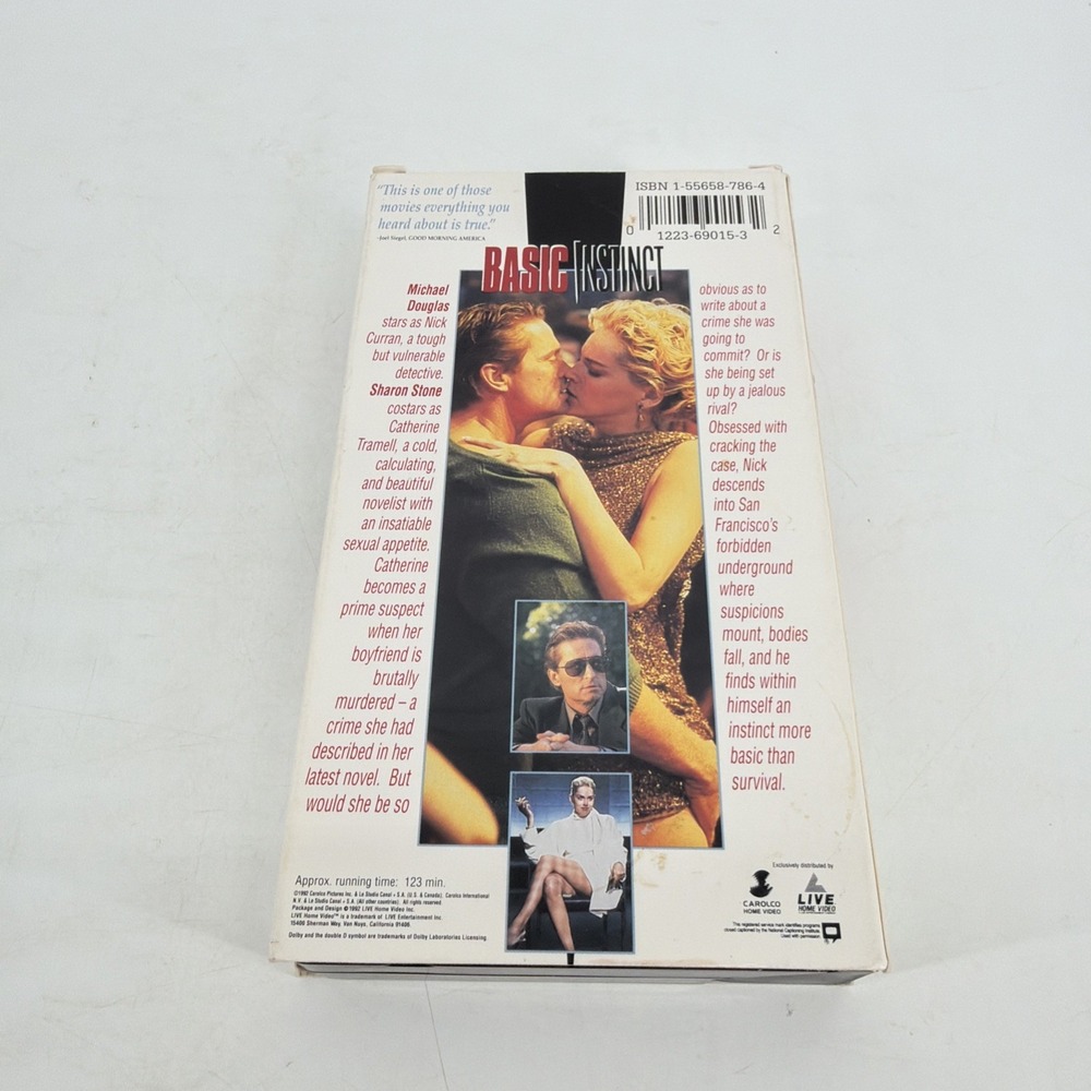 Basic Instinct (VHS, 1992) - Picture 2 of 3